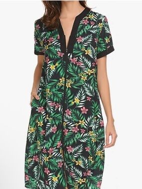 Ekouaer Robe Duster MuuMuu House Dress Swim Coverup Pockets Size XXXL